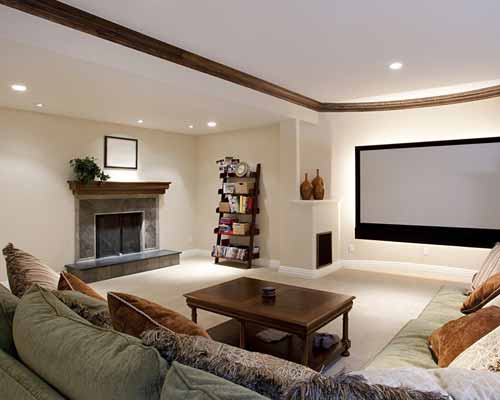 Basement media room